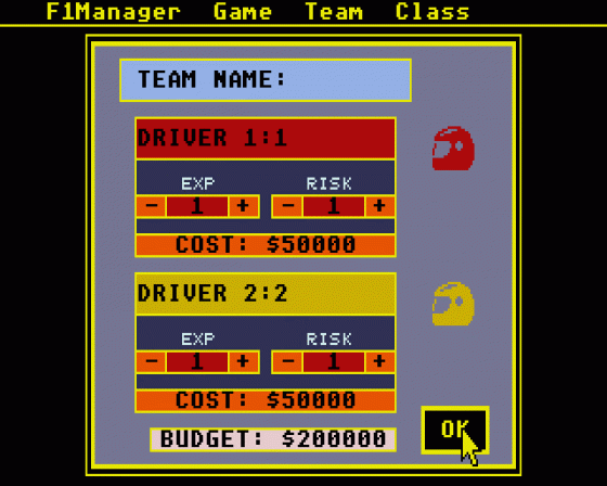 F1 Manager Screenshot 5 (Atari ST)