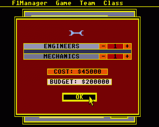 F1 Manager Screenshot 6 (Atari ST)
