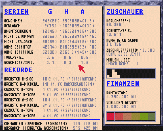 Bundesliga Manager Professional Screenshot 5 (Atari ST)