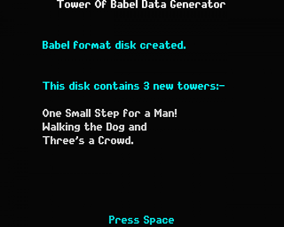 Tower of Babel [Datadisk]