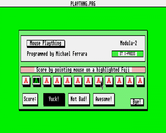 Mouse Plaything [magazine] Screenshot 1 (Atari ST)