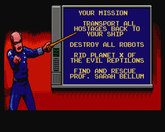 Escape from the Planet of the Robot Monsters [rolling demo] Screenshot 6 (Atari ST)