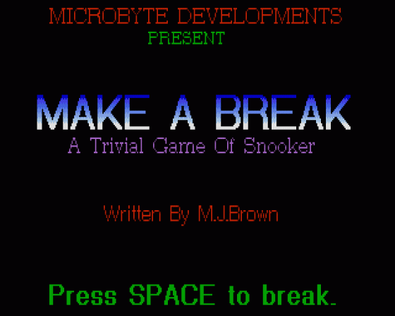 Make a Break [coverdisk]