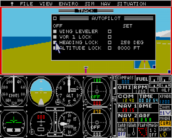 Flight Simulator II [WIP 1985.01.11] Screenshot 5 (Atari ST)