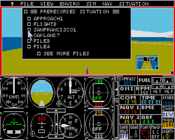 Flight Simulator II [WIP 1985.01.11] Screenshot 6 (Atari ST)