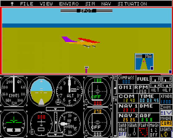 Flight Simulator II [WIP 1985.01.11] Screenshot 7 (Atari ST)