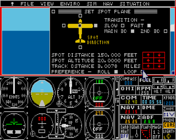 Flight Simulator II [WIP 1985.01.11] Screenshot 8 (Atari ST)