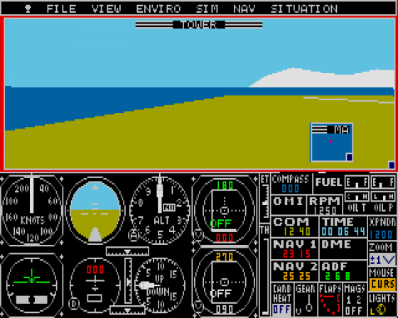 Flight Simulator II [WIP 1985.01.11] Screenshot 9 (Atari ST)