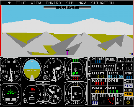 Flight Simulator II [WIP 1985.01.11] Screenshot 11 (Atari ST)