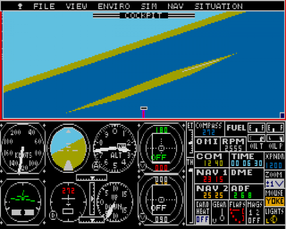 Flight Simulator II [WIP 1985.01.11] Screenshot 12 (Atari ST)