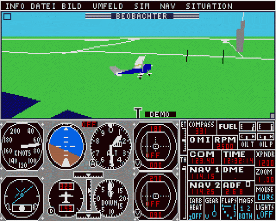 Flugsimulator II 1.1 Screenshot 6 (Atari ST)