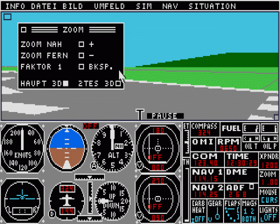 Flugsimulator II 1.1 Screenshot 12 (Atari ST)