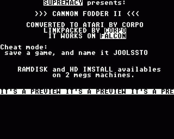 Cannon Fodder II Unofficial demo