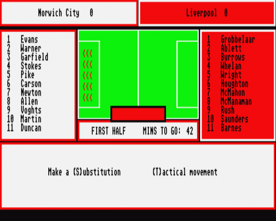 Division One '92 Screenshot 15 (Atari ST)