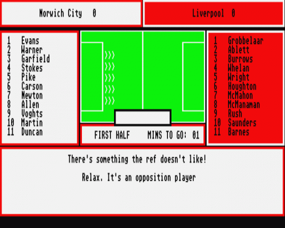 Division One '92 Screenshot 17 (Atari ST)