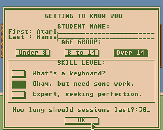 Mavis Beacon Teaches Typing! Screenshot 6 (Atari ST)