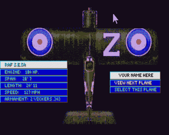 Blue Max - Aces of the Great War Screenshot 9 (Atari ST)