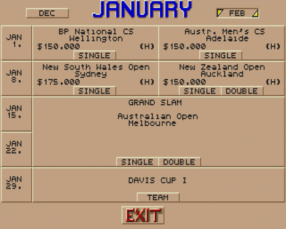 Pro Tennis Tour II Screenshot 11 (Atari ST)