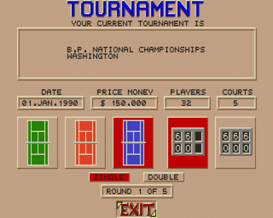 Pro Tennis Tour II Screenshot 12 (Atari ST)