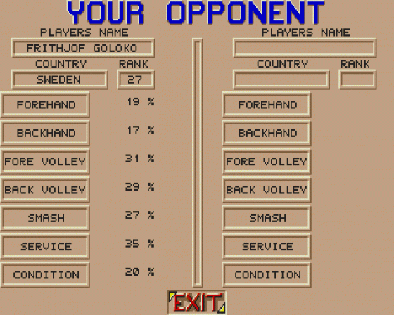 Pro Tennis Tour II Screenshot 13 (Atari ST)