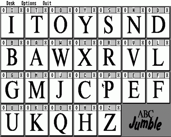 ABC Jumble 3.0 Screenshot 5 (Atari ST)