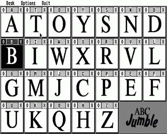 ABC Jumble 3.0 Screenshot 6 (Atari ST)