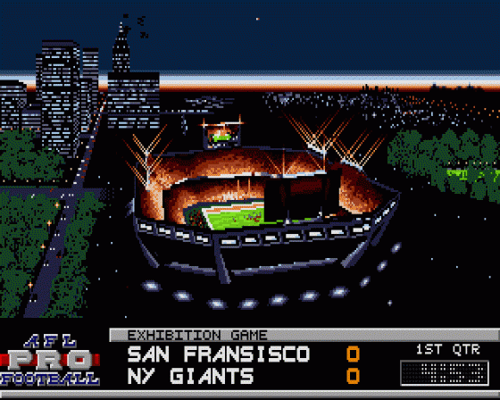 AFL Pro Football 1.01 Screenshot 8 (Atari ST)