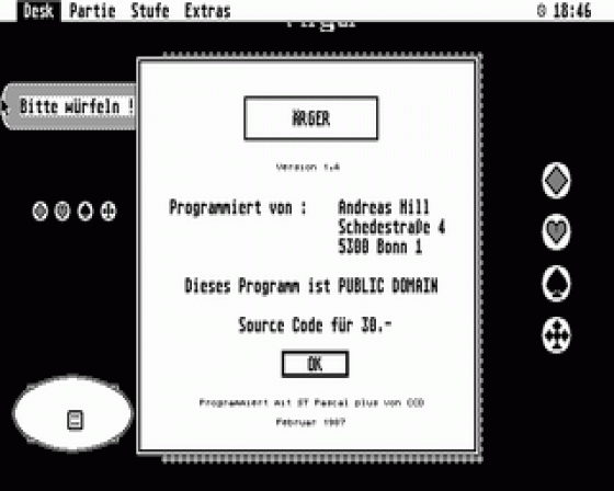 Ärger 1.4 Screenshot 1 (Atari ST)