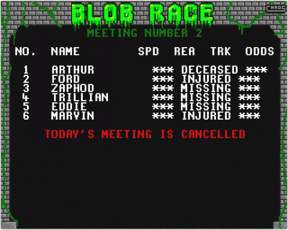 Blob Race Screenshot 6 (Atari ST)