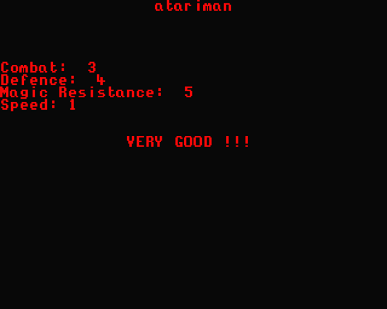 Chaos: The War of the Wizards 0.03 Screenshot 7 (Atari ST)