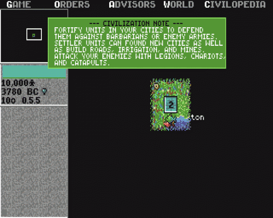 Civilization 2.59b Screenshot 9 (Atari ST)