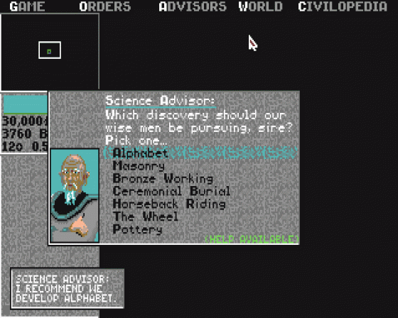 Civilization 2.59b Screenshot 12 (Atari ST)