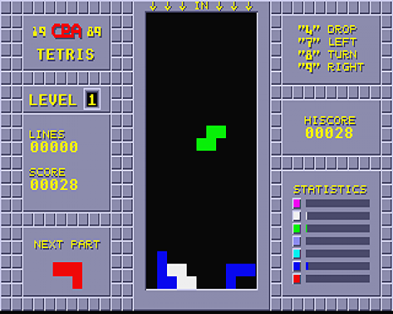 C.P.A. Tetris Screenshot 1 (Atari ST)