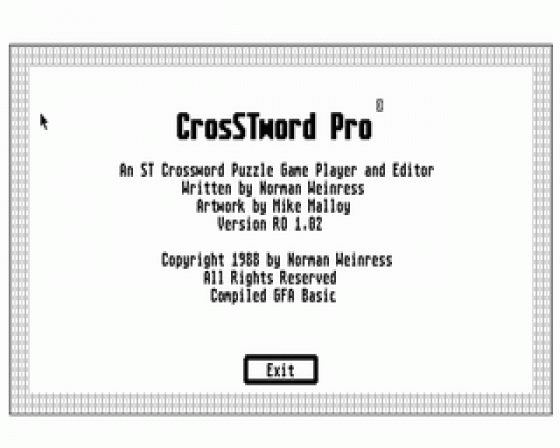 CrosSTword Pro Screenshot 1 (Atari ST)