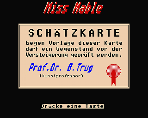 Der Grosse Kunstauktion Screenshot 7 (Atari ST)