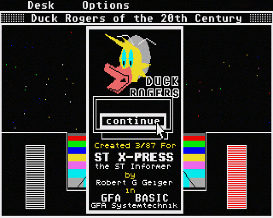 Duck Rogers of the 20th Century Screenshot 1 (Atari ST)