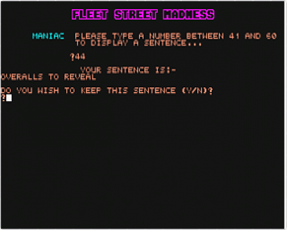 Fleet Street Madness Screenshot 5 (Atari ST)