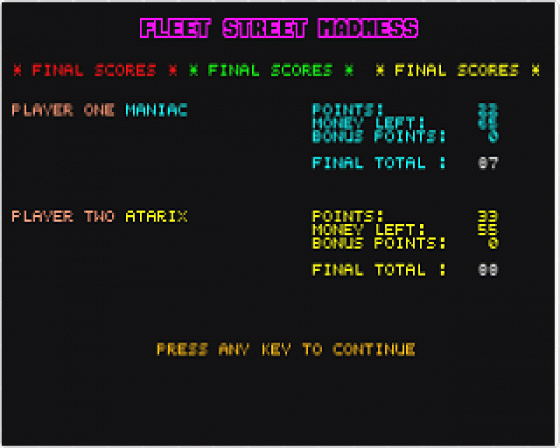 Fleet Street Madness Screenshot 6 (Atari ST)