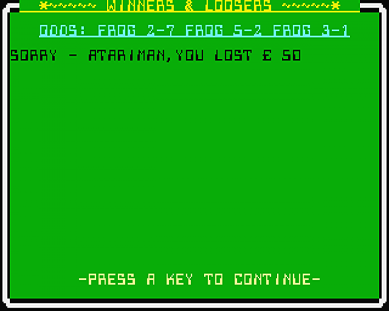 Frog Race Screenshot 9 (Atari ST)