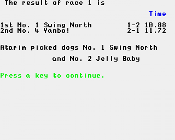 Gone to the Dogs Screenshot 5 (Atari ST)