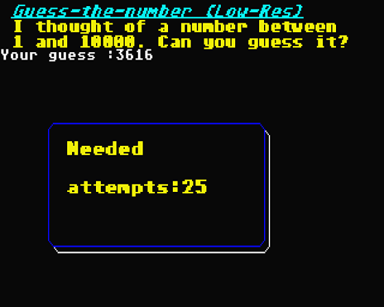 Guess the Number Screenshot 5 (Atari ST)