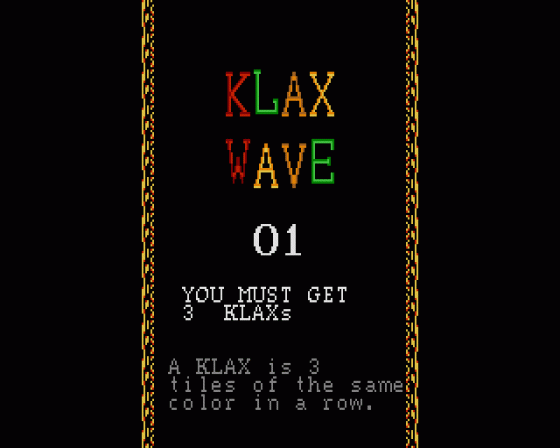 Klax [STe DMA] Screenshot 6 (Atari ST)