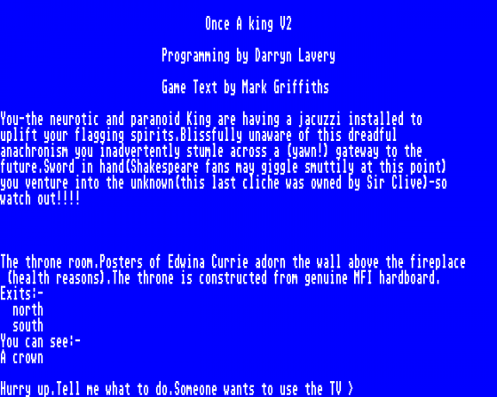 Once a King V2 Screenshot 1 (Atari ST)