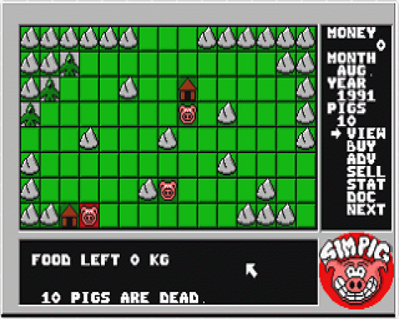 Sim Pig: The Advanced Realtime Strategic Pig Simulation Screenshot 12 (Atari ST)