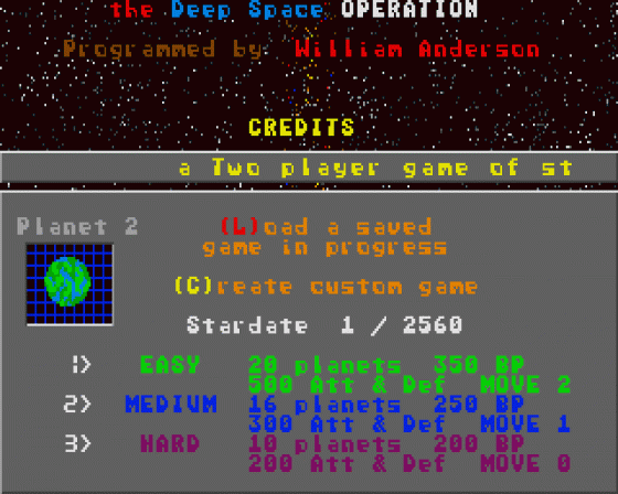 The Deep Space Operation v3.2 Screenshot 5 (Atari ST)