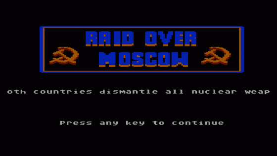 Raid Over Moscow Screenshot 5 (Atari XE Console/800XL/130XE)
