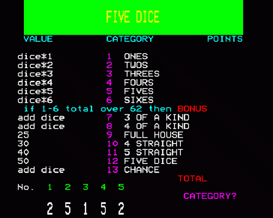 Five Dice