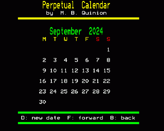 Perpetual Calendar