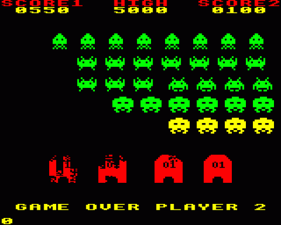 Space Invaders Screenshot 5 (BBC Model A & B)