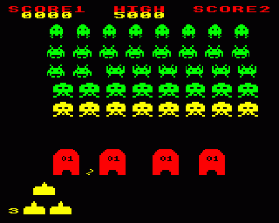 Space Invaders Screenshot 6 (BBC Model A & B)